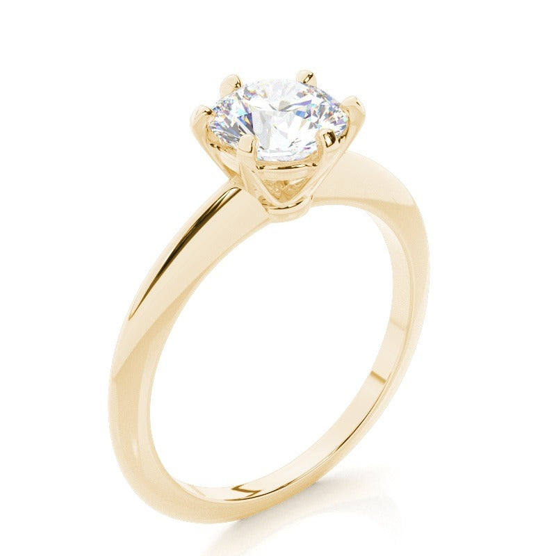 bella - 6 claw round solitaire diamond engagement ring ag & co jewellery
