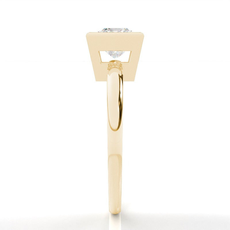 bezel princess solitaire engagement ring ag & co jewellery