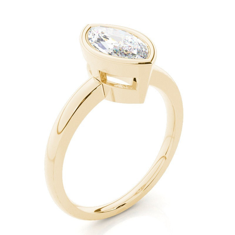 bezel marquise solitaire engagement ring setting ag & co jewellery