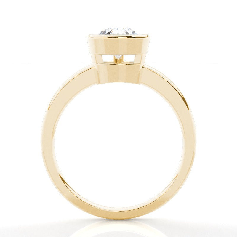 bezel pear solitaire engagement ring setting ag & co jewellery