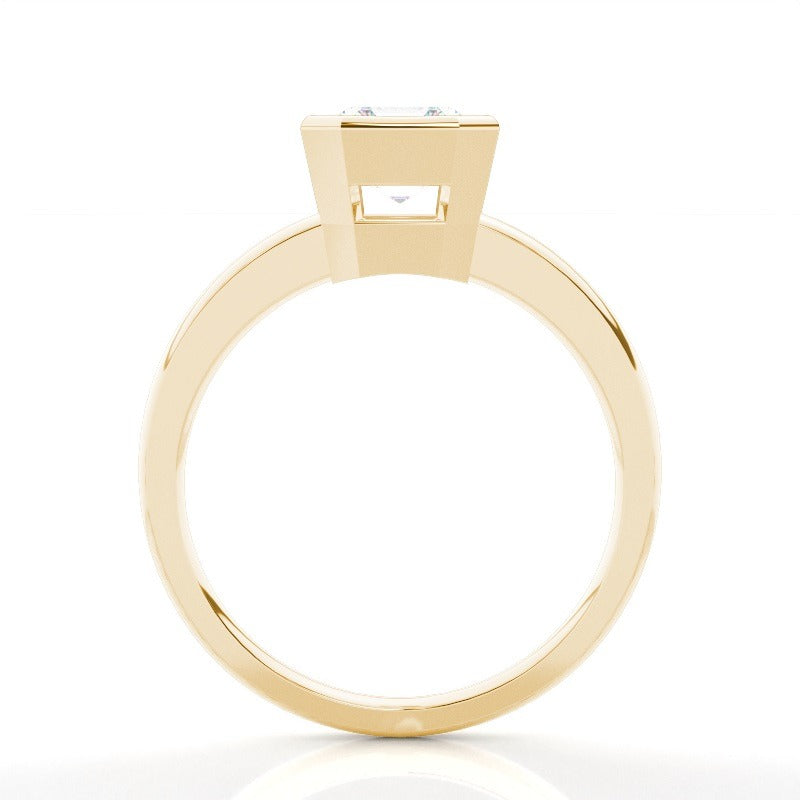 bezel asscher solitaire engagement ring ag & co jewellery