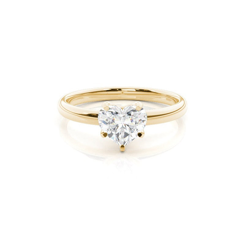 maria - 5 claw heart solitaire diamond engagement ring ag & co jewellery