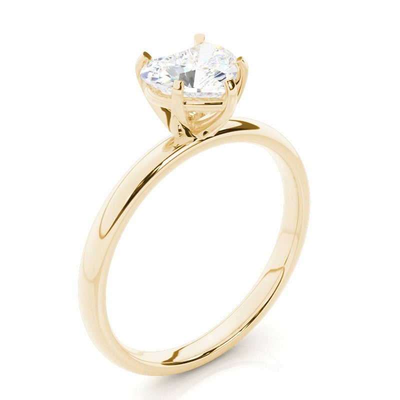 maria - 5 claw heart solitaire diamond engagement ring ag & co jewellery