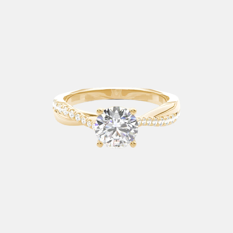 adeline - twist pave side stones engagement ring ag & co jewellery