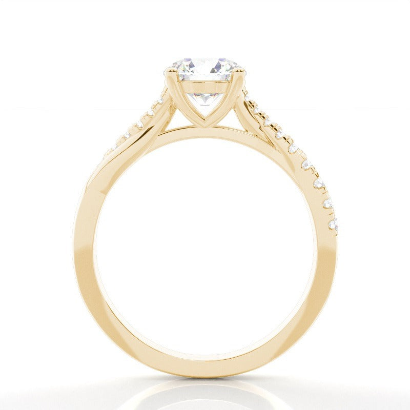 adeline - twist pave side stones engagement ring ag & co jewellery