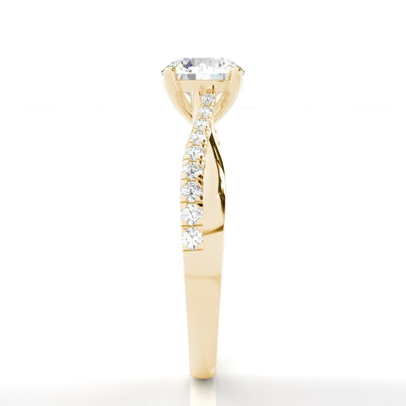 adeline - twist pave side stones engagement ring ag & co jewellery