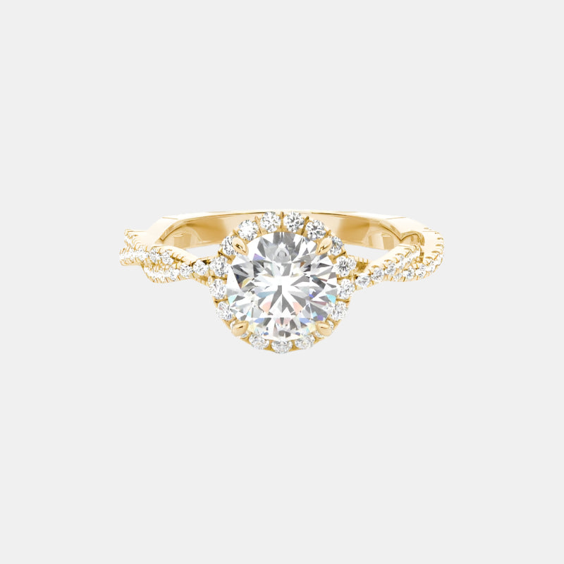 aria - twist vine halo diamond engagement ring ag & co jewellery