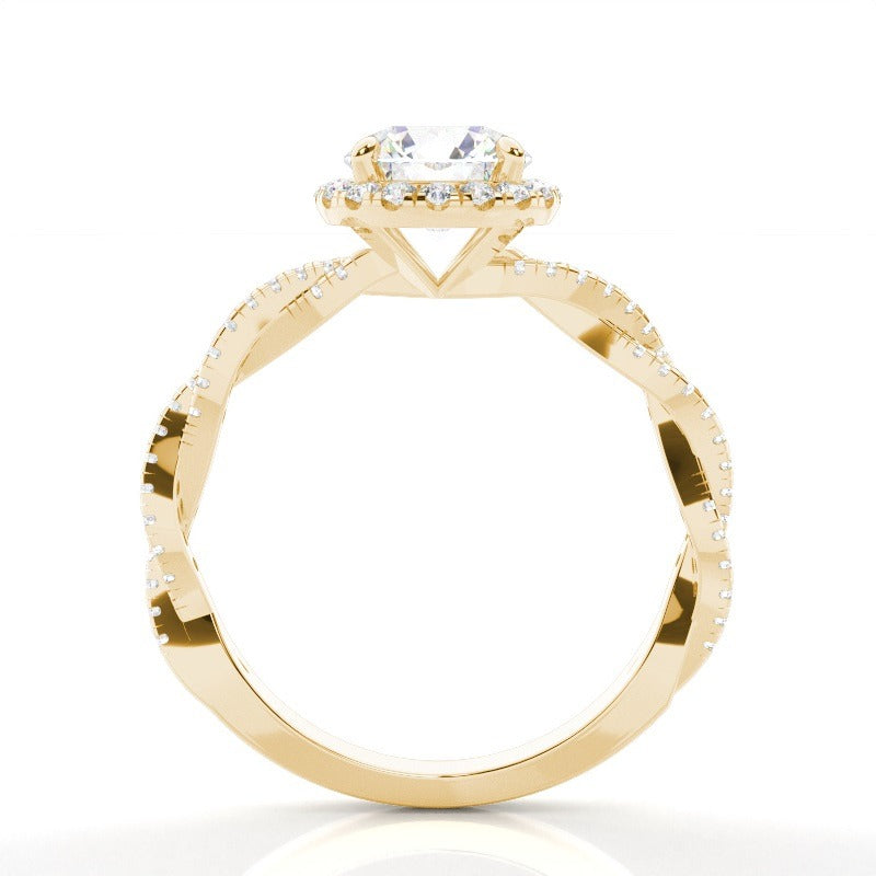 aria - twist vine halo diamond engagement ring ag & co jewellery