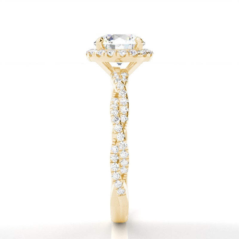 aria - twist vine halo diamond engagement ring ag & co jewellery
