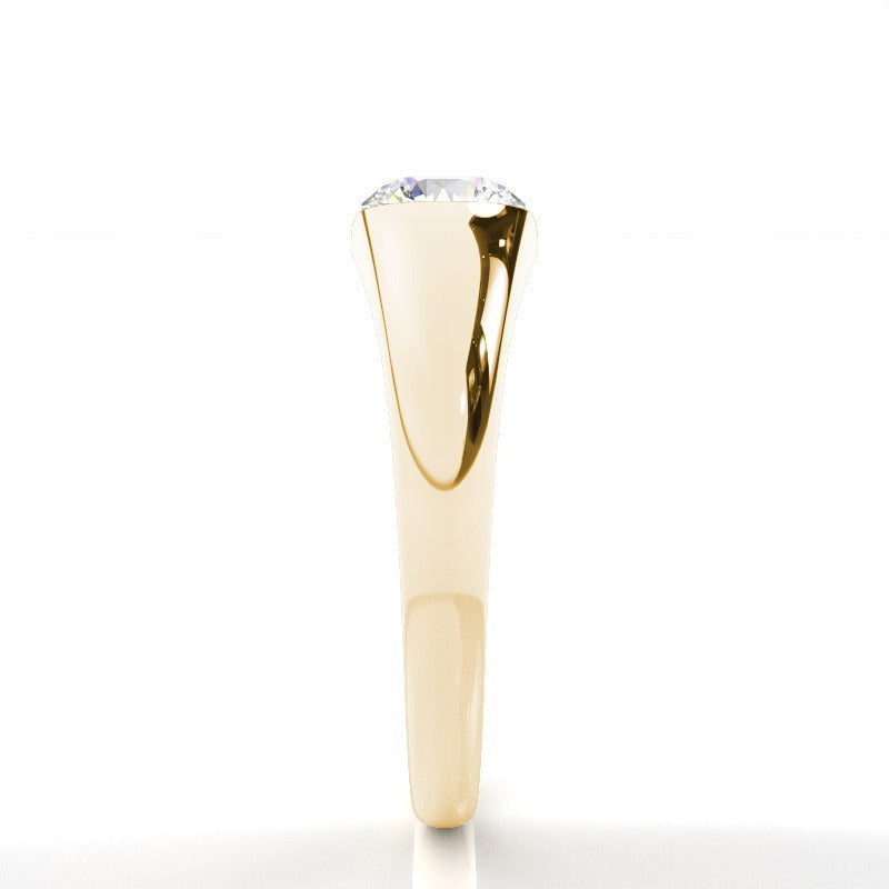 bonnie - flush set yellow gold diamond engagement ring ag & co jewellery