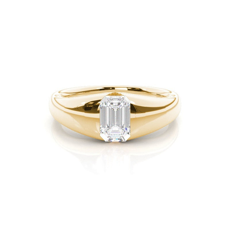 bonnie - flush set yellow gold diamond engagement ring ag & co jewellery