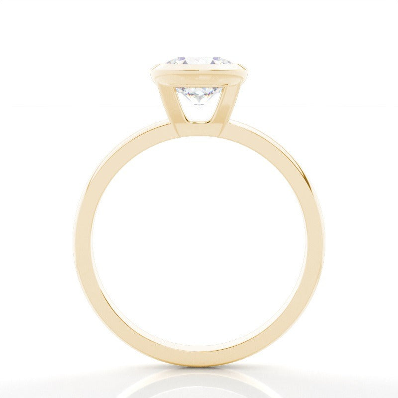round bezel solitaire diamond engagement ring ag & co jewellery