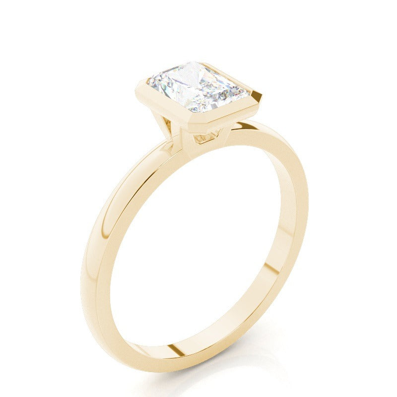 radiant bezel solitaire diamond engagement ringĀ ag & co jewellery