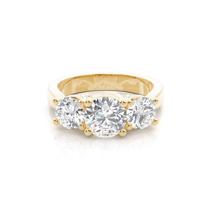 anna - round trilogy diamond engagement ring ag & co jewellery