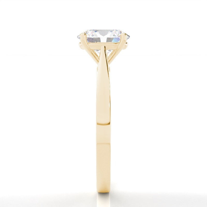2.00 carat lab grown oval solitaire engagement ring 18k solid yellow gold - ag & co jewellery