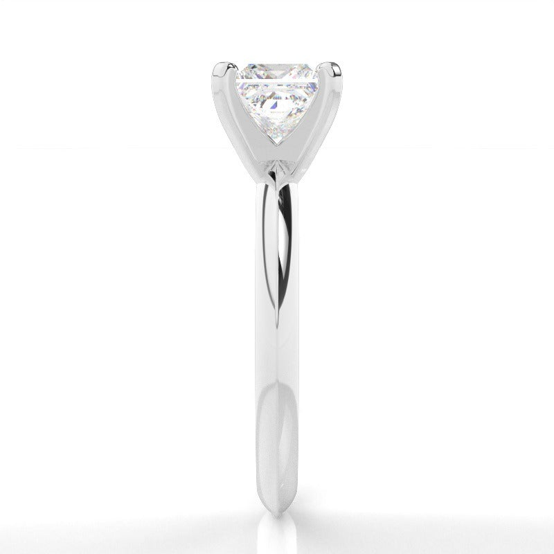 mila - princess cut lab grown solitaire diamond engagement ring 18k white gold ag & co jewellery