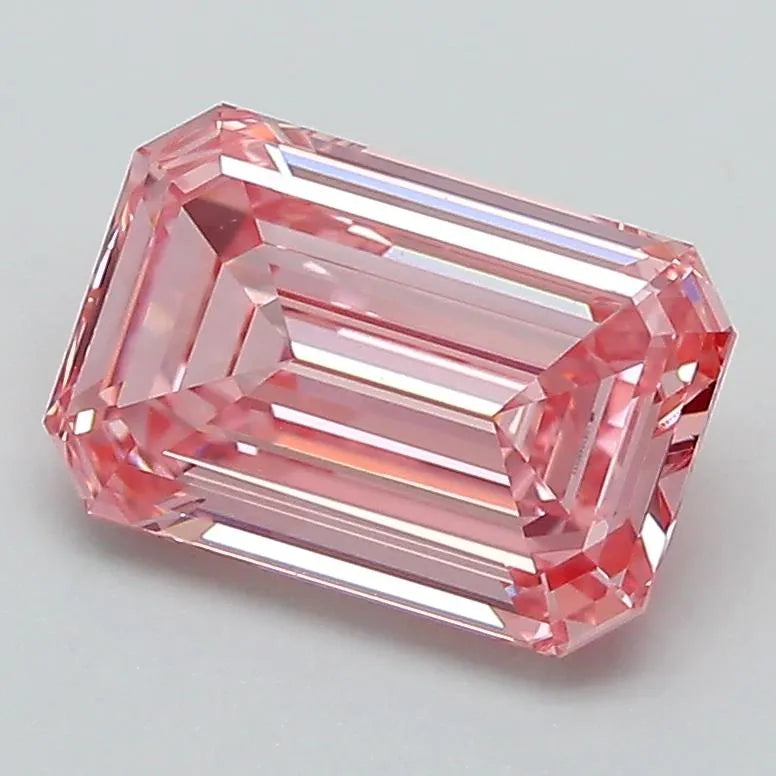 2.04ct emerald lab grown diamond (colour fancy intense pink, clarity vvs2, igi certified) ag & co jewellery