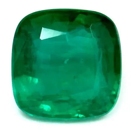 4.51ct cushion natural emerald (colour green, clarity slightly included, cut faceted) - ag & co jewellery