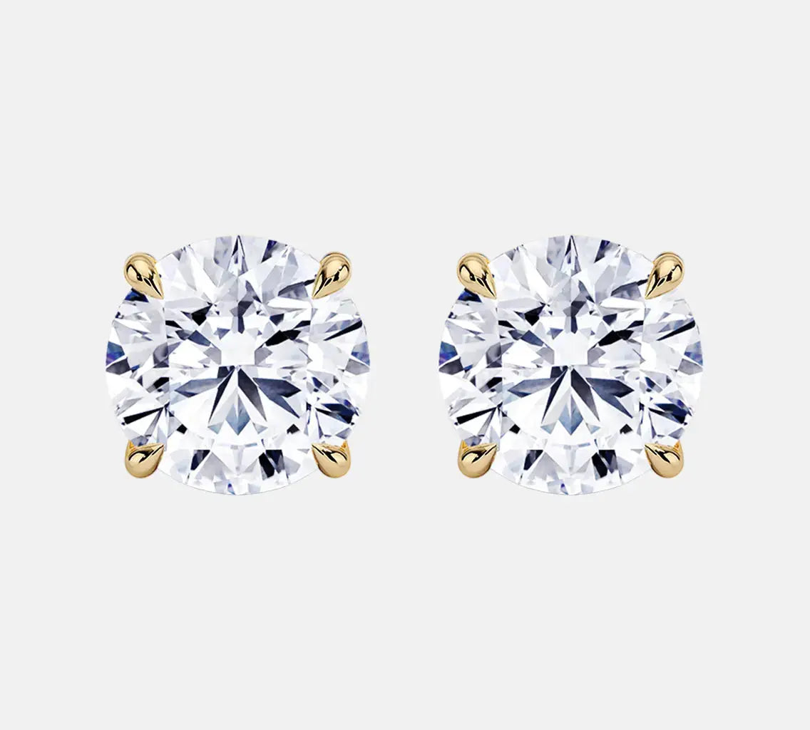 1.00ct round lab grown diamond earrings ag & co jewellery