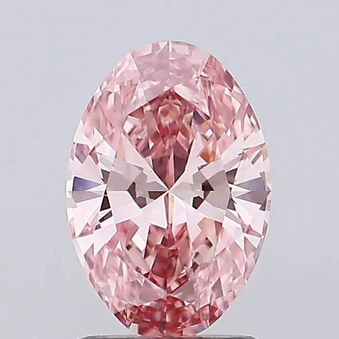 1.51ct oval lab grown diamond (colour fancy vivid pink, clarity vvs2, igi certified) ag & co jewellery