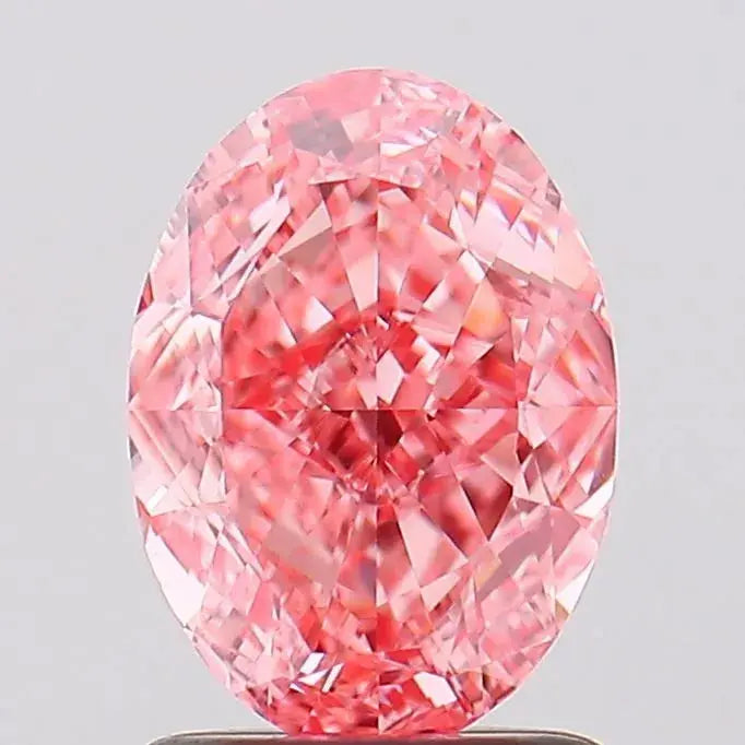 1.66ct oval lab grown diamond (colour fancy vivid pink, clarity vvs2, igi certified) ag & co jewellery