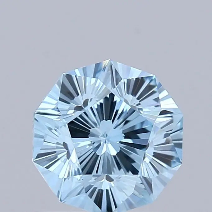 1.02ct blue decagon brilliant cut starburst concave lab grown diamond - ag & co jewellery