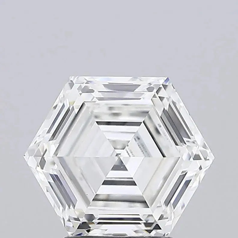 2.67ct hexagonal lab grown diamond (colour f, clarity vvs2, igi certified) - ag & co jewellery