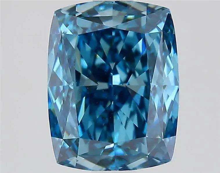 2.56ct elongated cushion modified brilliant lab grown diamond (colour fancy vivid blue, clarity vs1, igi certified) - ag & co jewellery