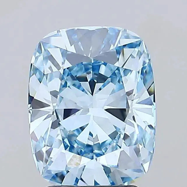 2.59ct elongated cushion brilliant lab grown diamond (colour fancy intense blue, clarity vvs2, igi certified) - ag & co jewellery