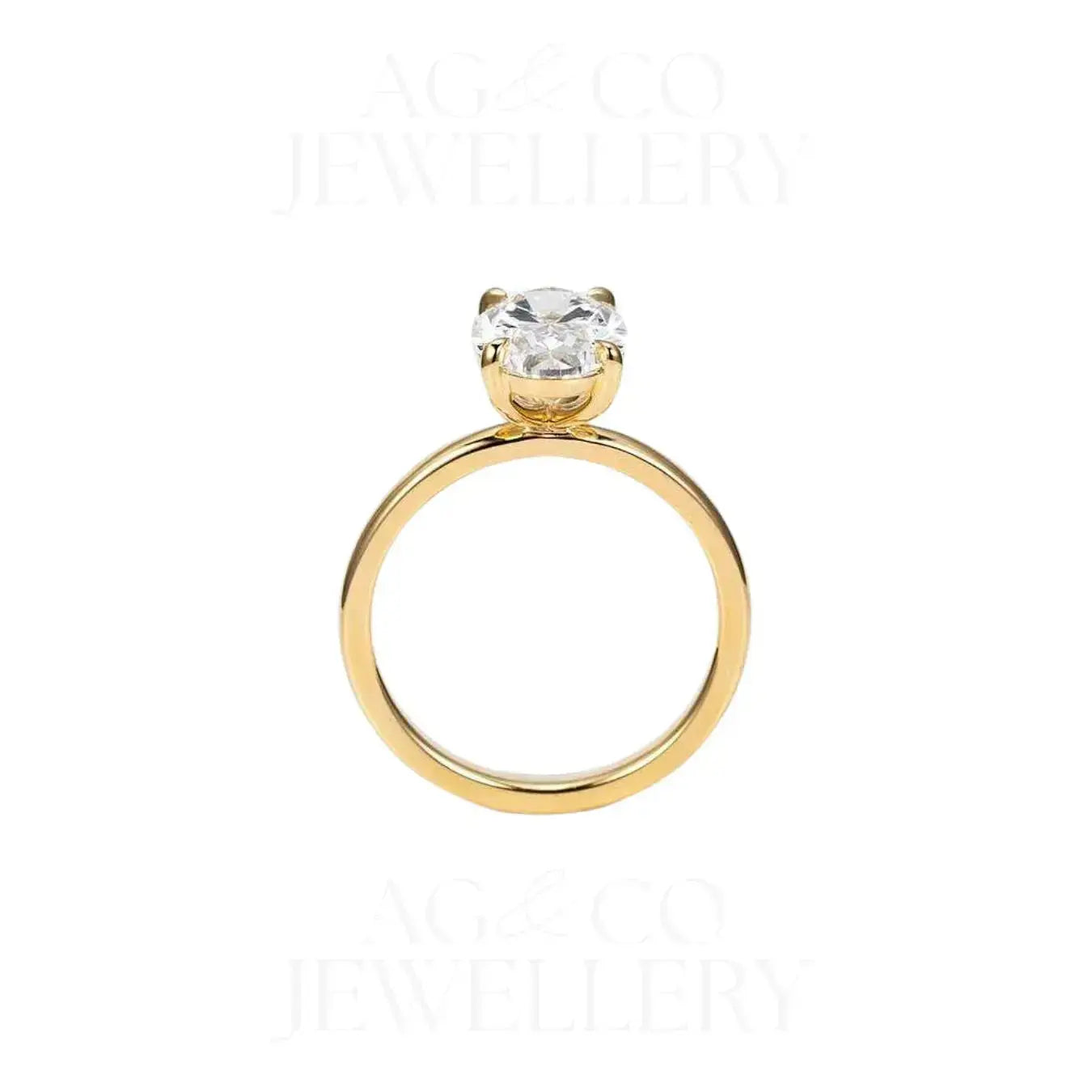 4.00ct oval lab grown diamond solitaire engagement ring in 14k gold ag & co jewellery