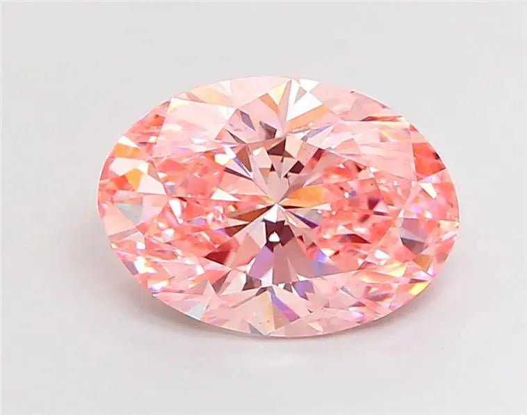 2.10ct oval lab grown diamond (colour fancy vivid pink, clarity vs1, igi certified) - ag & co jewellery