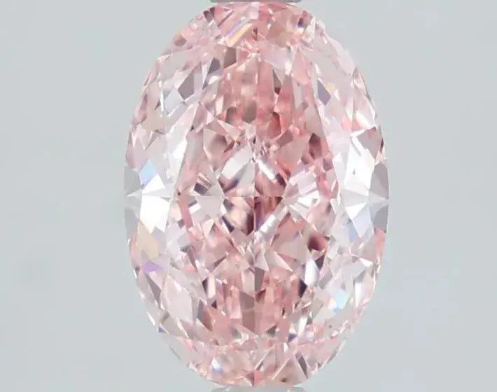 1.41ct oval lab grown diamond (colour fancy vivid pink, clarity vvs2, igi certified) - ag & co jewellery