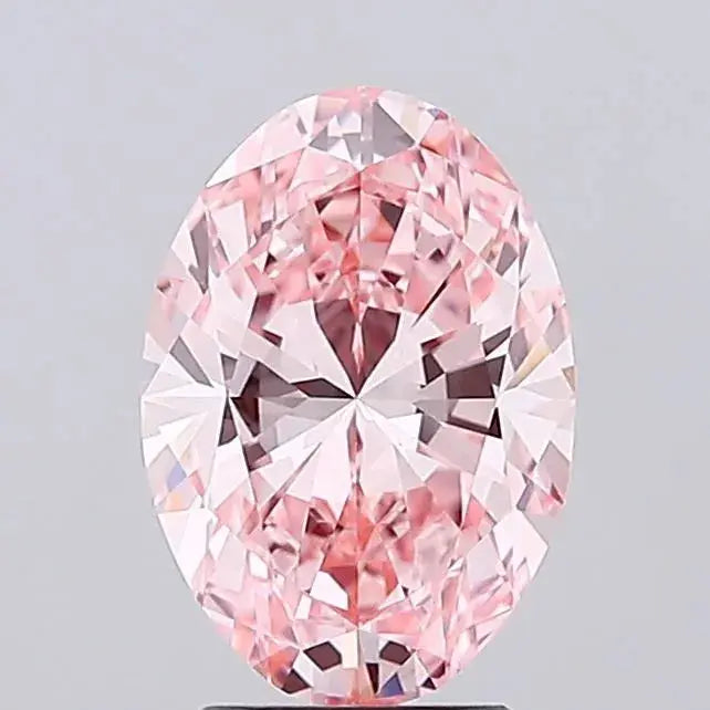 2.70ct oval lab grown diamond (colour fancy vivid pink, clarity vvs2, igi certified) - ag & co jewellery