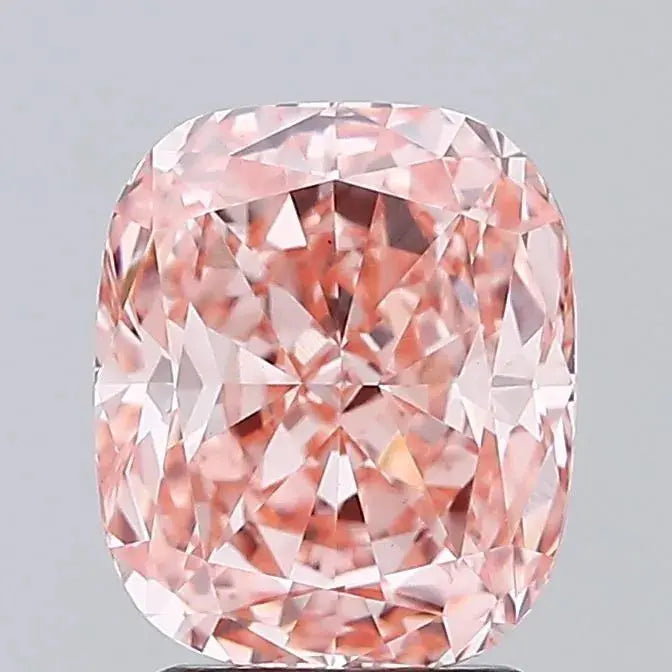 2.50ct cushion modified lab grown diamond (colour fancy vivid pink, clarity vs1, igi certified) - ag & co jewellery