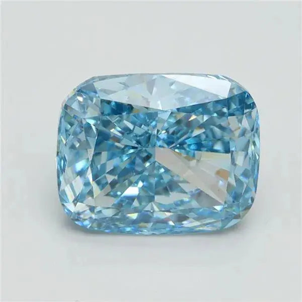 3.00ct elongated cushion modified lab grown diamond (colour fancy vivid blue, clarity vs1, igi certified) - ag & co jewellery