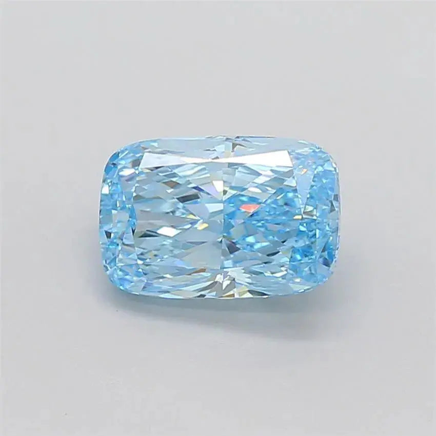 3.18ct cushion modified lab grown diamond (colour fancy vivid blue, clarity vvs2, igi certified) - ag & co jewellery