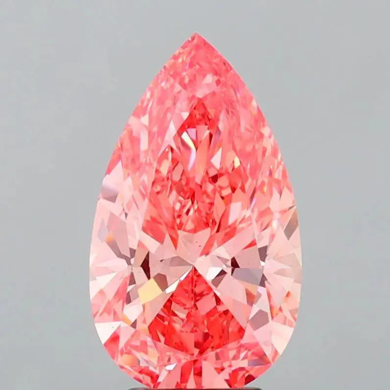 3.59ct pear lab grown diamond (colour fancy vivid pink, clarity vs1, igi certified) ag & co jewellery