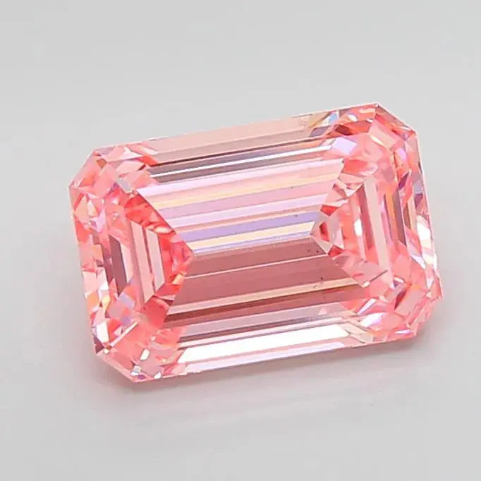 4.01ct emerald lab grown diamond (colour fancy vivid pink, clarity vs1, igi certified) - ag & co jewellery
