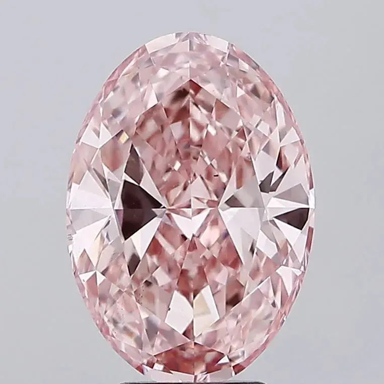 4.55ct oval lab grown diamond (colour fancy vivid pink, clarity vs2, igi certified) ag & co jewellery
