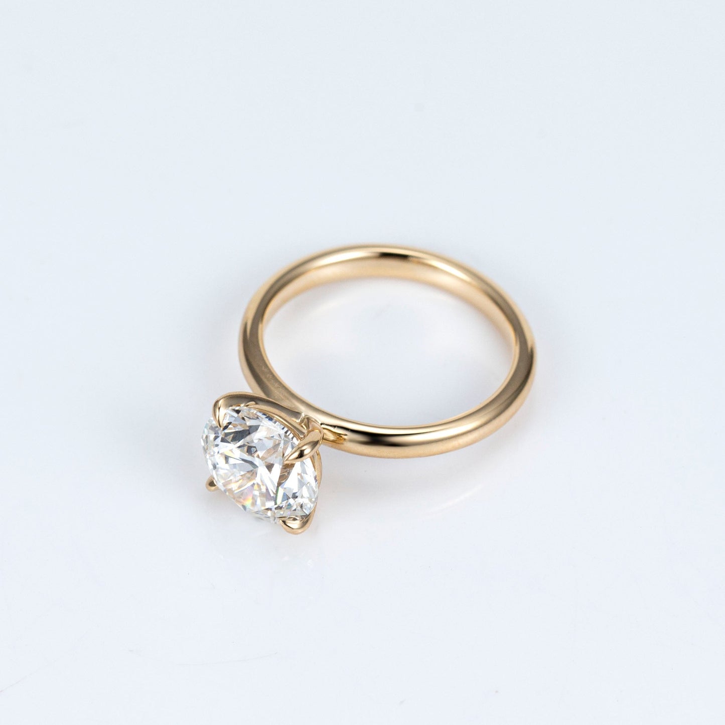 2.99ct round brilliant lab-grown diamond solitaire ring in 14k yellow gold – igi certified, f color, vs2 clarity ag & co jewellery