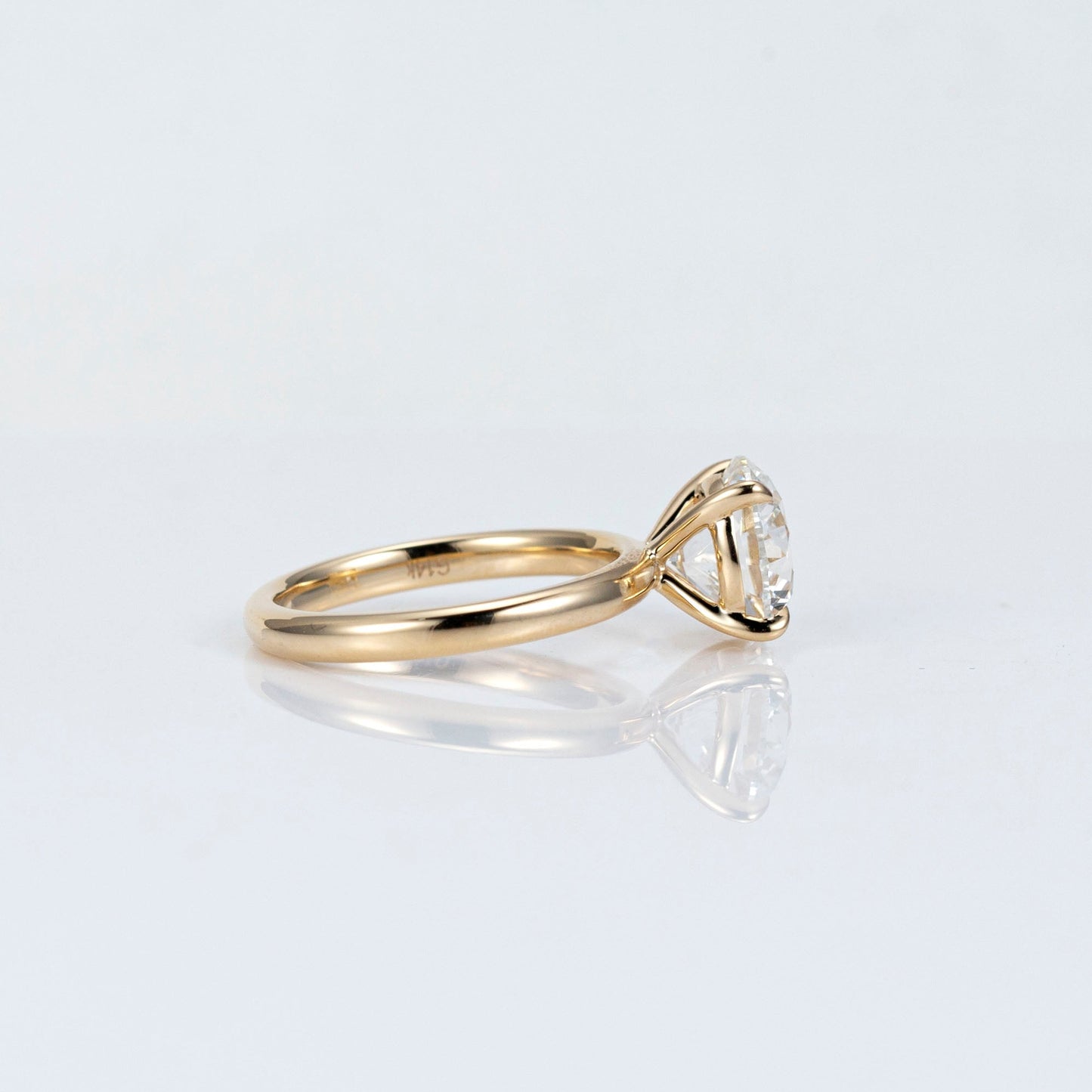 2.99ct round brilliant lab-grown diamond solitaire ring in 14k yellow gold – igi certified, f color, vs2 clarity ag & co jewellery