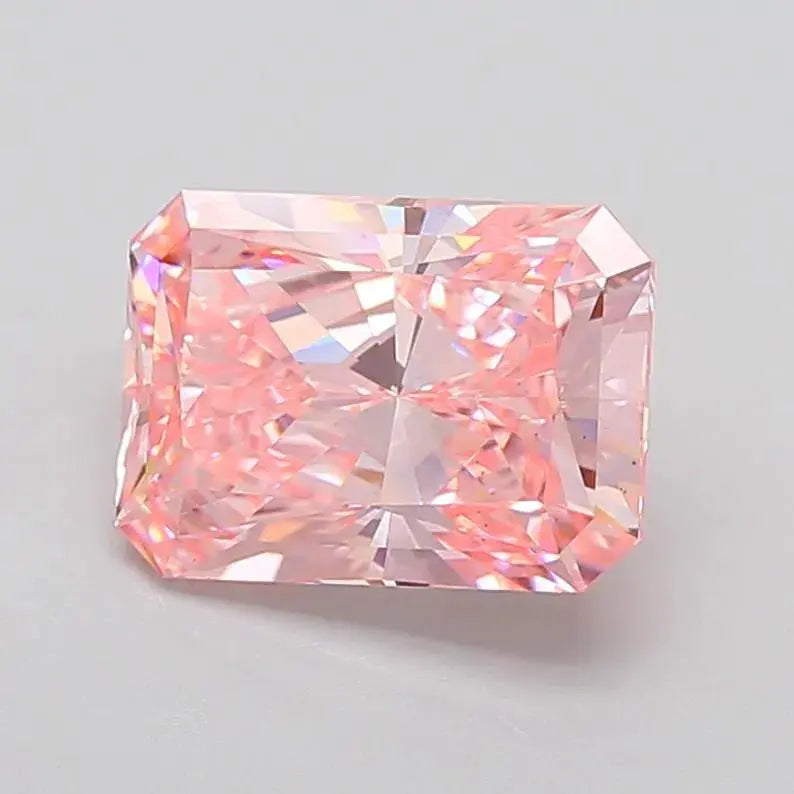 5.06ct radiant lab grown diamond (colour fancy vivid pink, clarity vs2, igi certified) - ag & co jewellery