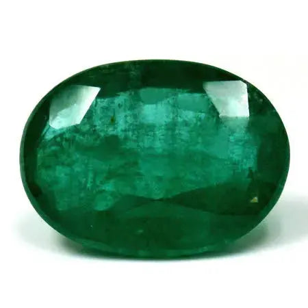 6.67ct oval natural emerald (colour green, clarity slightly included, cut faceted) - ag & co jewellery