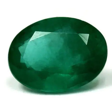 3.32ct oval natural emerald (colour green, clarity slightly included, cut faceted) - ag & co jewellery