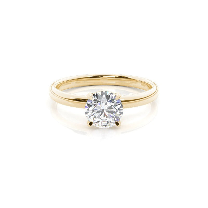 2.99ct round brilliant lab-grown diamond solitaire ring in 14k yellow gold – igi certified, f color, vs2 clarity ag & co jewellery