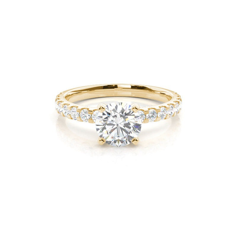 charlene - pavé band side stone engagement ring ag & co jewellery