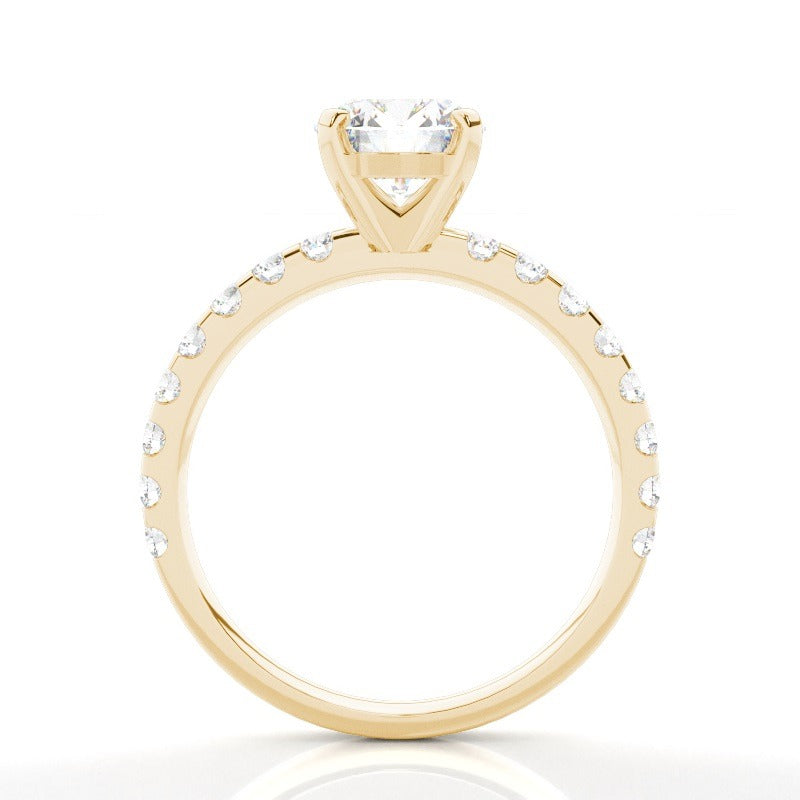 charlene - pavé band side stone engagement ring ag & co jewellery
