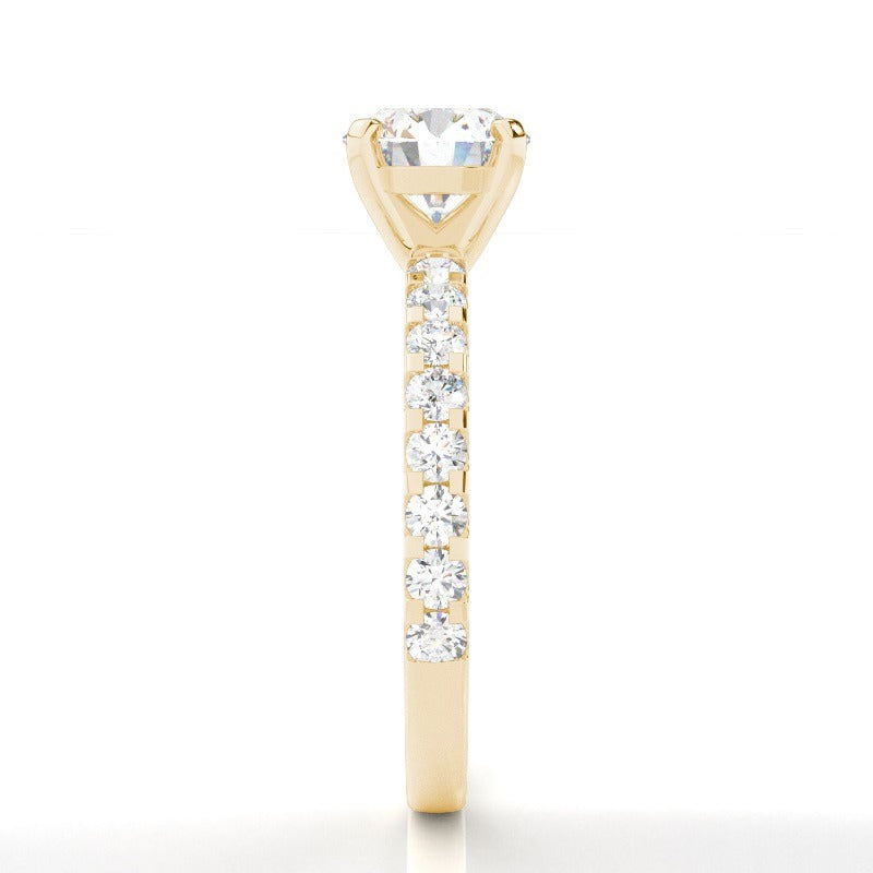 charlene - pavé band side stone engagement ring ag & co jewellery