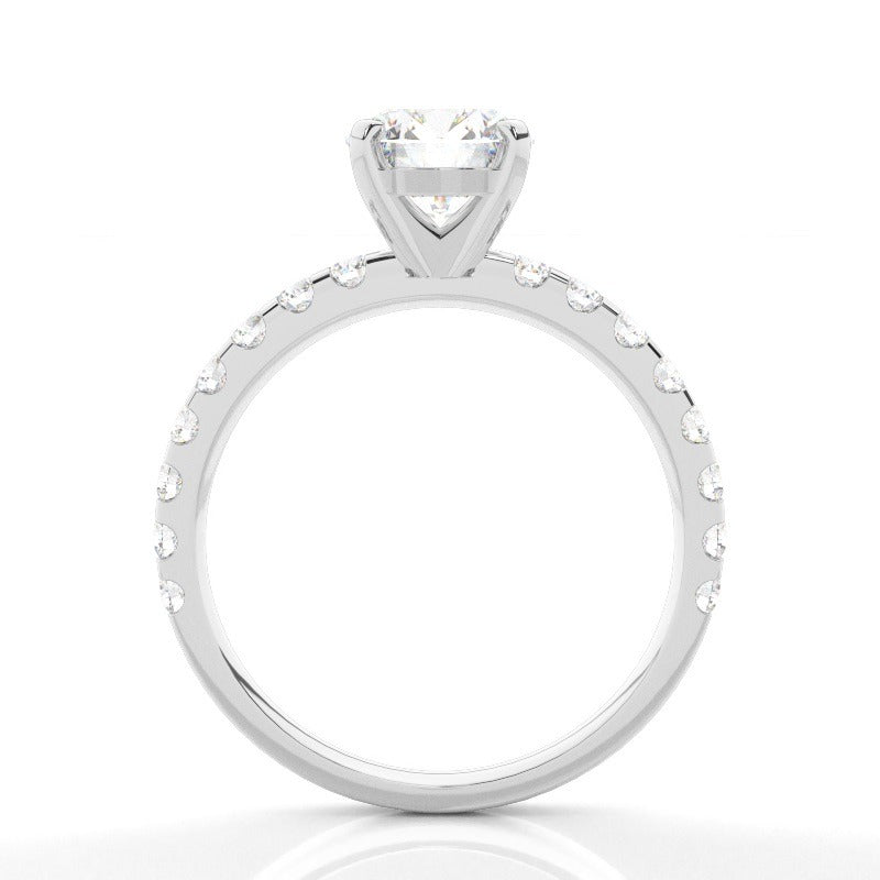 charlene - pavé band side stone engagement ring ag & co jewellery