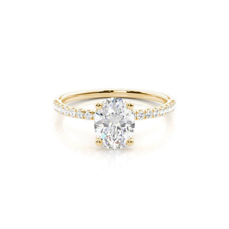 2.50ct lab grown diamond ring | marie - classic pavé engagement ring with hidden halo ag & co jewellery